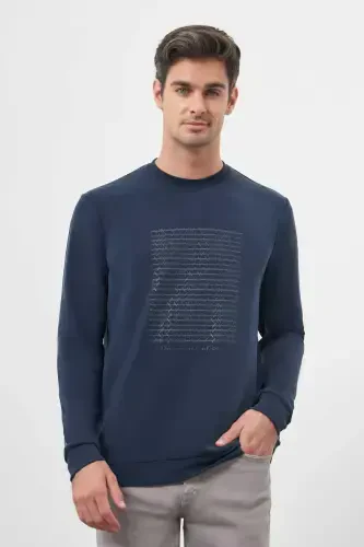 Modazone Men's Marine Trend Crew Neck Sweatshirt - MORVEN (1)