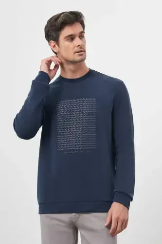Modazone Men's Marine Trend Crew Neck Sweatshirt - 3
