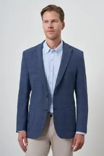 Modazone Men's Marine Woven Dynamic Fit Mono Collar Jacket - MORVEN (1)
