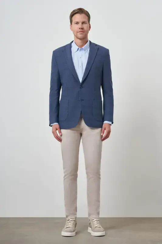 Modazone Men's Marine Woven Dynamic Fit Mono Collar Jacket - 2