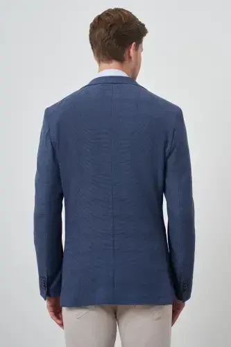 Modazone Men's Marine Woven Dynamic Fit Mono Collar Jacket - 5