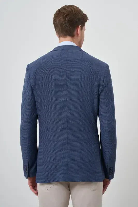 Modazone Men's Marine Woven Dynamic Fit Mono Collar Jacket - 5