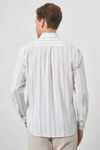 Modazone Men's Mink Linen Dynamic Fit Button-Down Collar Shirt - 5