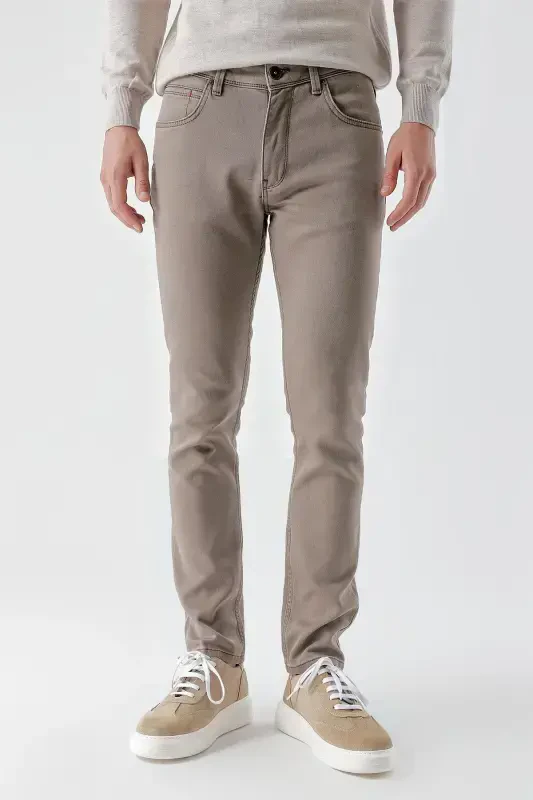 Modazone Men's Mink Seasonal Cotton 5 Pocket Slim Fit Jean Pants - 2