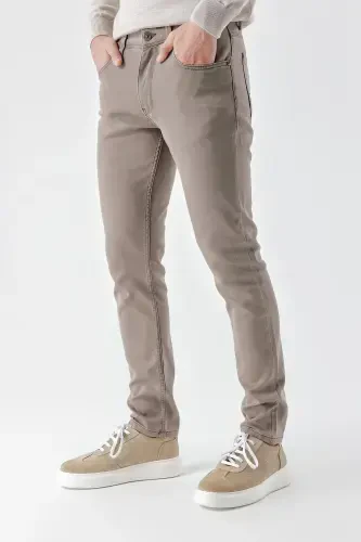 Modazone Men's Mink Seasonal Cotton 5 Pocket Slim Fit Jean Pants - 3