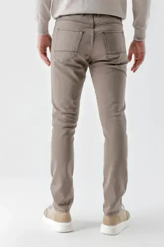 Modazone Men's Mink Seasonal Cotton 5 Pocket Slim Fit Jean Pants - 4