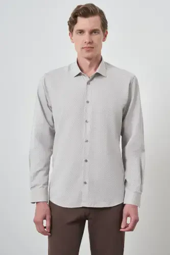 Modazone Men's Mink Slim Fit Italian Collar Shirt - 3