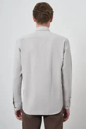 Modazone Men's Mink Slim Fit Italian Collar Shirt - 4