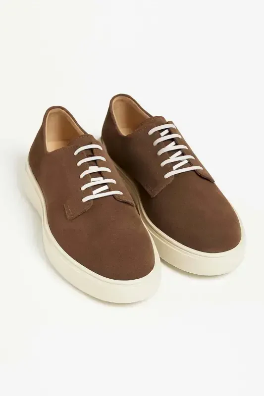 Modazone Men's Mink Suede Thick Sole Sneaker Shoes - 2