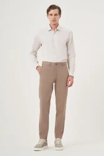 Modazone Men's Mink Summer Cotton Side Pocket Slim Fit Chino Pants - 3