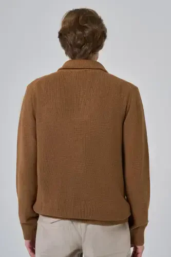 Modazone Men's Mink Trend Crew Neck Dynamic Fit Comfort Fit Knitted Sweater - 5