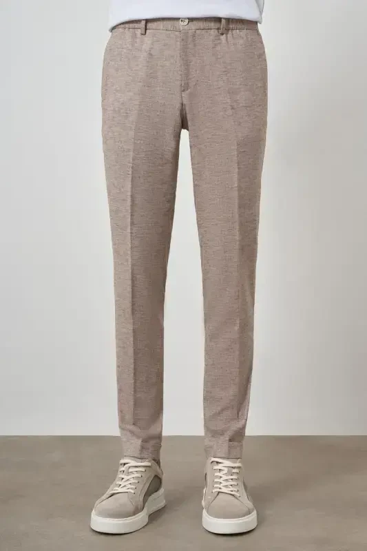 Modazone Men's Mink Trend Full Elastic Waistband Slim Fit Pants - 1