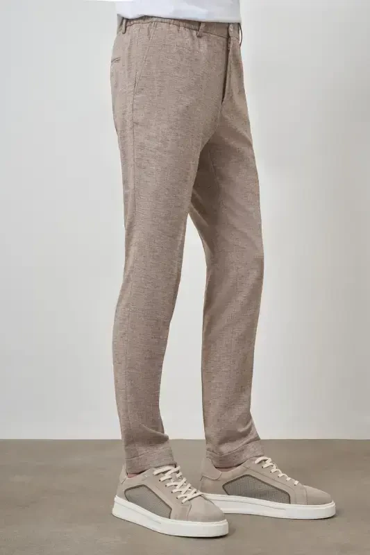 Modazone Men's Mink Trend Full Elastic Waistband Slim Fit Pants - 3