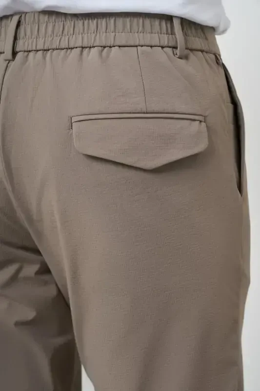 Modazone Men's Mink Trend Slim Fit Full Elastic Waist Trousers - 4