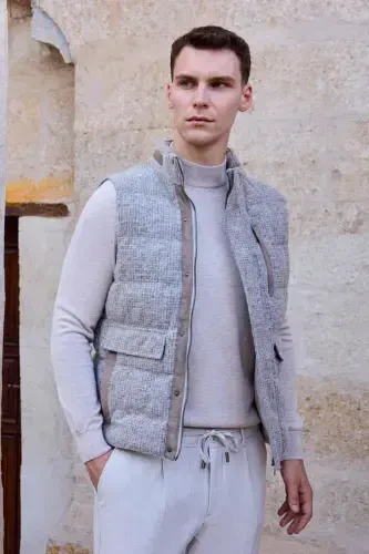 Modazone Men's Mink Trend Wool Dynamic Fit Padded Vest - 1