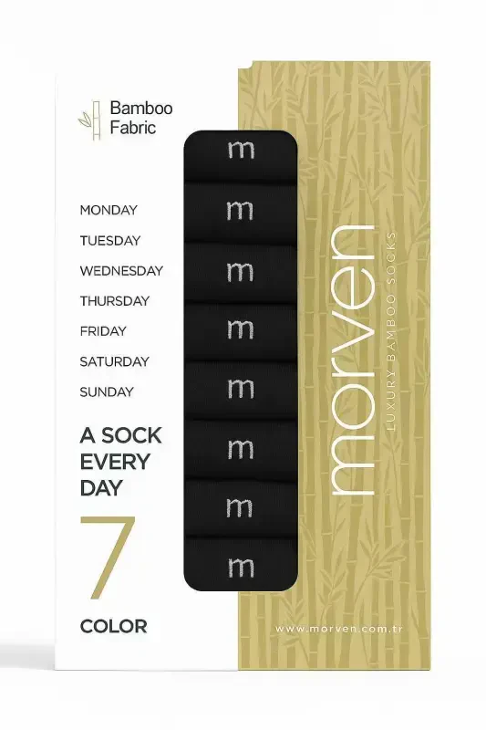Modazone Men's Miscellaneous 7-Pack Bamboo Boxed Socks - 1