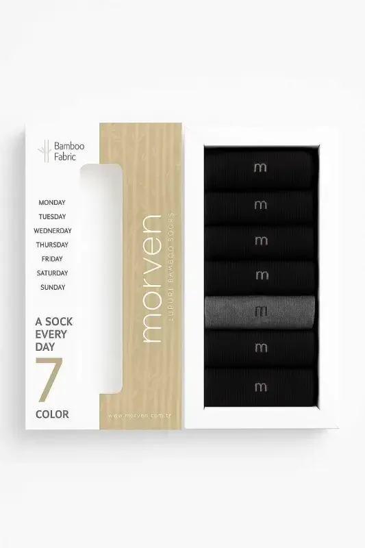 Modazone Men's Miscellaneous 7-Pack Bamboo Boxed Socks - 2