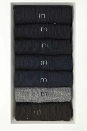 Modazone Men's Miscellaneous 7-Pack Bamboo Boxed Socks - 3