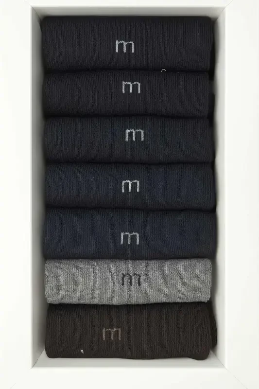 Modazone Men's Miscellaneous 7-Pack Bamboo Boxed Socks - 3