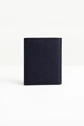 Modazone Men's Navy Blue 100% Leather Magnetic Wallet - 3