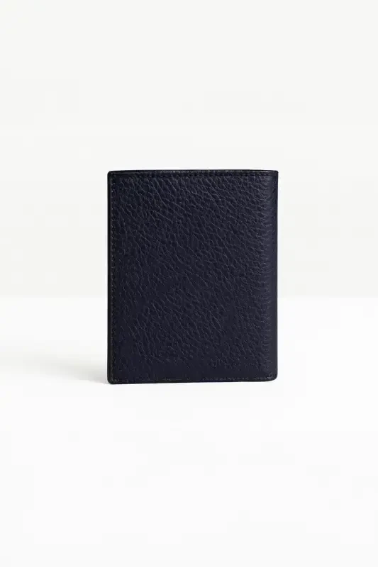 Modazone Men's Navy Blue 100% Leather Magnetic Wallet - 3
