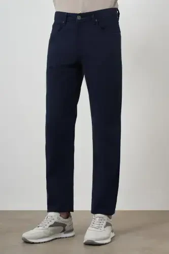 Modazone Men's Navy Blue Cotton 5 Pocket Dynamic Fit Jean Denim Pants - 3