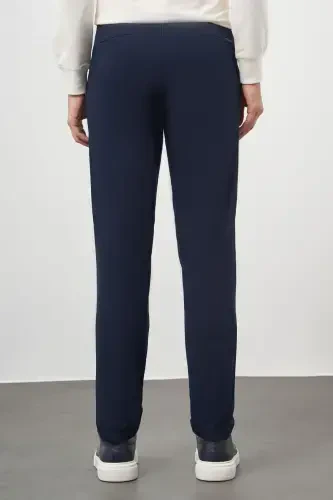 Modazone Men's Navy Blue Cotton Side Pocket Slim Fit Chino Pants - 5