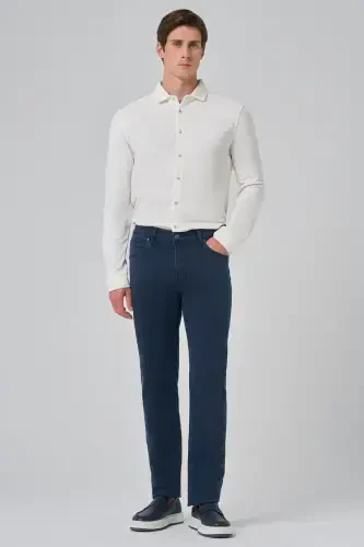 Modazone Men's Navy Blue Denim 5 Pocket Dynamic Fit Jean Denim Pants - MORVEN (1)