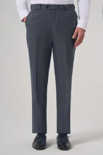 Modazone Men's Navy Blue Polyviscose Trendy Patterned Dynamic Fit Trousers - 1