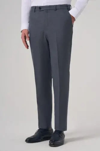 Modazone Men's Navy Blue Polyviscose Trendy Patterned Dynamic Fit Trousers - 2
