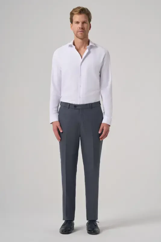 Modazone Men's Navy Blue Polyviscose Trendy Patterned Dynamic Fit Trousers - 4