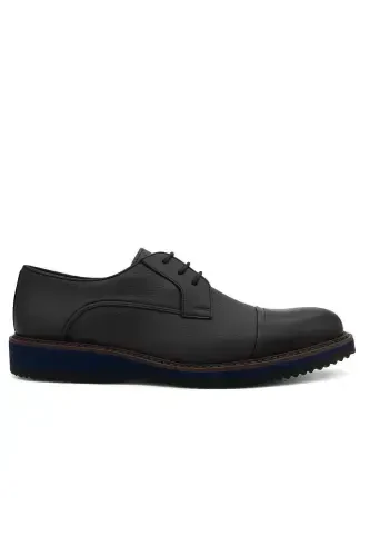 Modazone Men's Navy Blue Seasonal Aniline Eva Sole Shoes - 1