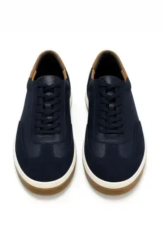 Modazone Men's Navy Blue Seasonal Casual Leather Shoes - MORVEN (1)