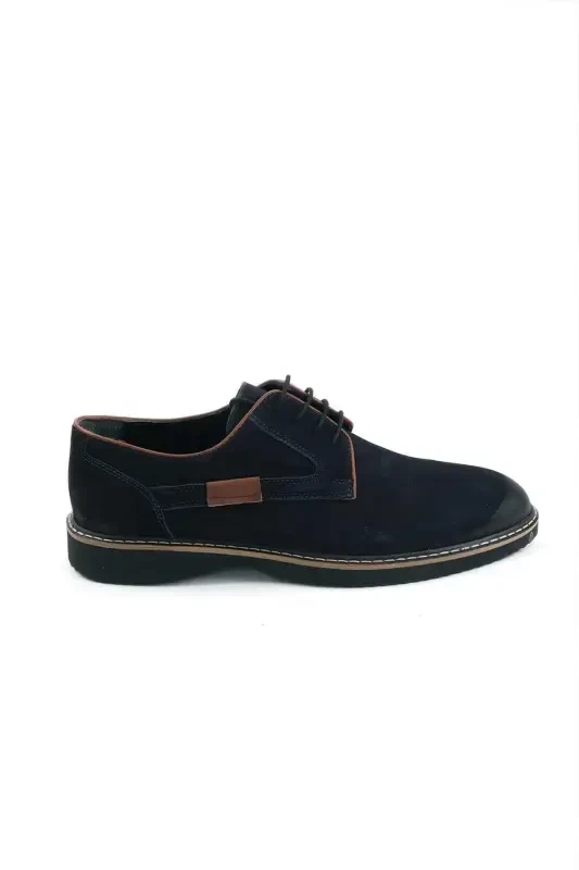 Modazone Men's Navy Blue Seasonal Casual Nubuck Sneakers - MORVEN