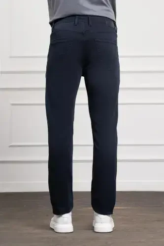 Modazone Men's Navy Blue Seasonal Cotton 5 Pocket Dynamic Fit Jean Pants - 3