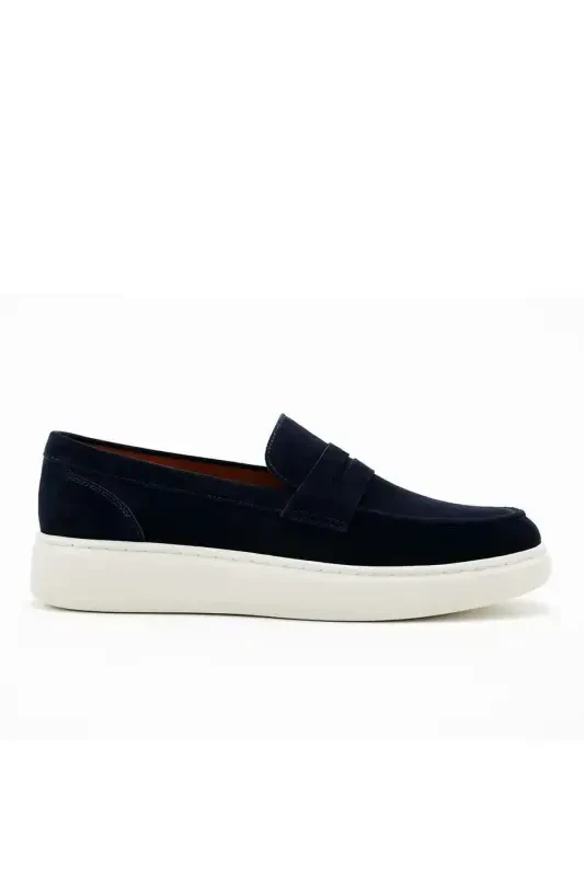 Modazone Men's Navy Blue Summer Casual Eva Sole Suede Shoes - MORVEN