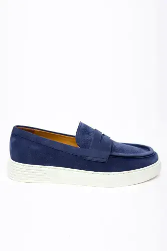 Modazone Men's Navy Blue Summer Casual Eva Sole Suede Shoes - MORVEN (1)