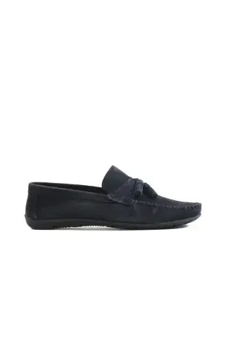 Modazone Men's Navy Blue Summer Casual Suede Shoes 