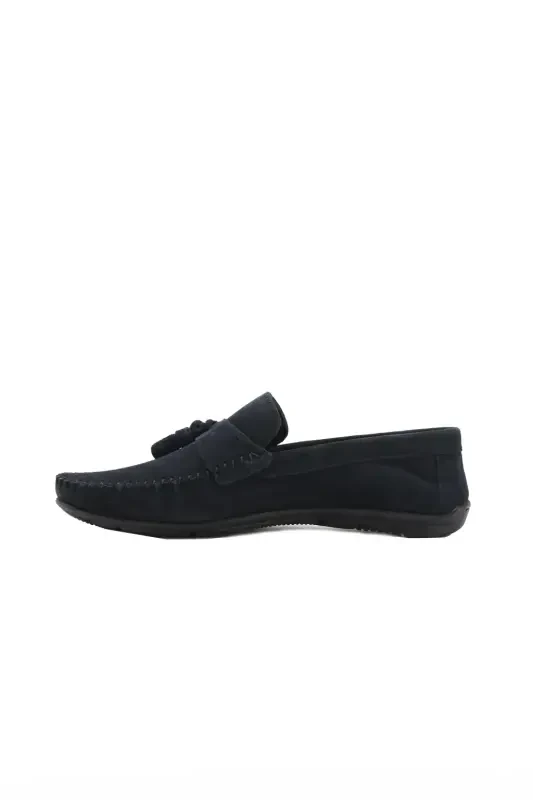 Modazone Men's Navy Blue Summer Casual Suede Shoes - 3