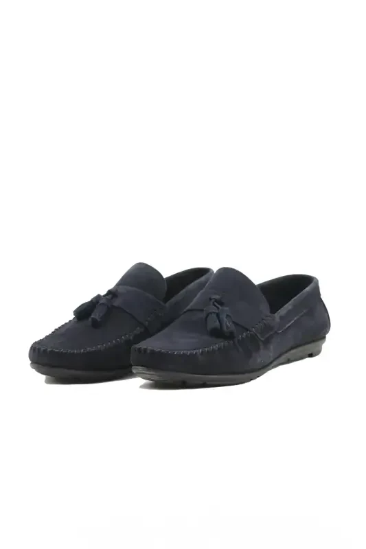 Modazone Men's Navy Blue Summer Casual Suede Shoes - 6
