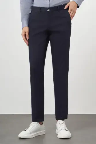 Modazone Men's Navy Chino Dynamic Fit Trousers - 3