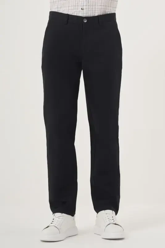 Modazone Men's Navy Chino Dynamic Fit Winter Trousers - 2