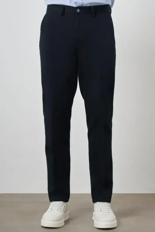 Modazone Men's Navy Cotton Side Pocket Dynamic Fit Chino Pants - 1