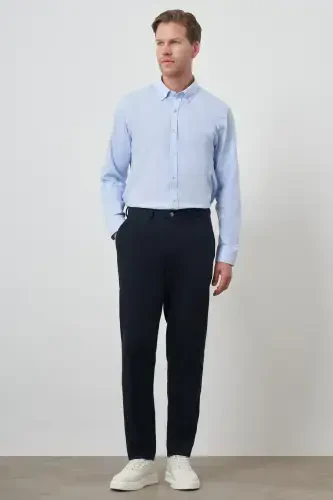 Modazone Men's Navy Cotton Side Pocket Dynamic Fit Chino Pants - MORVEN (1)