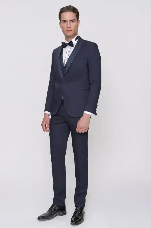 Modazone Men's Navy Santorini Ceromonia Groom Suit - MORVEN