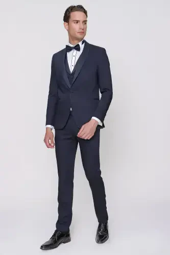 Modazone Men's Navy Santorini Ceromonia Groom Suit - MORVEN (1)