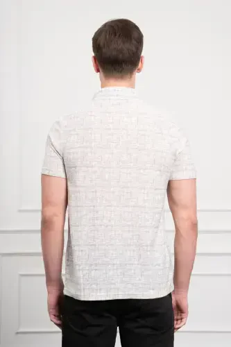 Modazone Men's Petrol Trend Polo Collar Patterned Dynamic Fit Relaxed Fit T-Shirt - 5