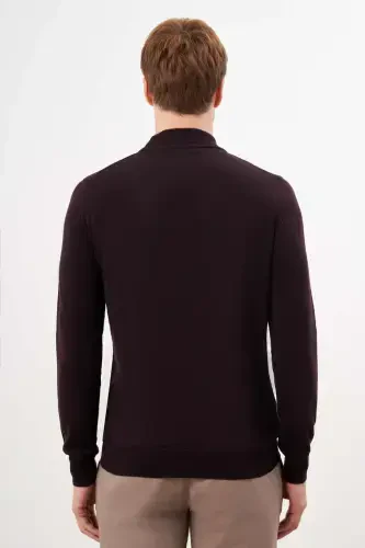 Modazone Men's Purple Basic Half Turtleneck Dynamic Fit Comfort Fit Knitwear - 5