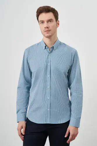 Modazone Men's Red Cotton Plaid Button-Down Collar Regular Fit Shirt - 1