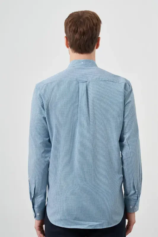 Modazone Men's Red Cotton Plaid Button-Down Collar Regular Fit Shirt - 4